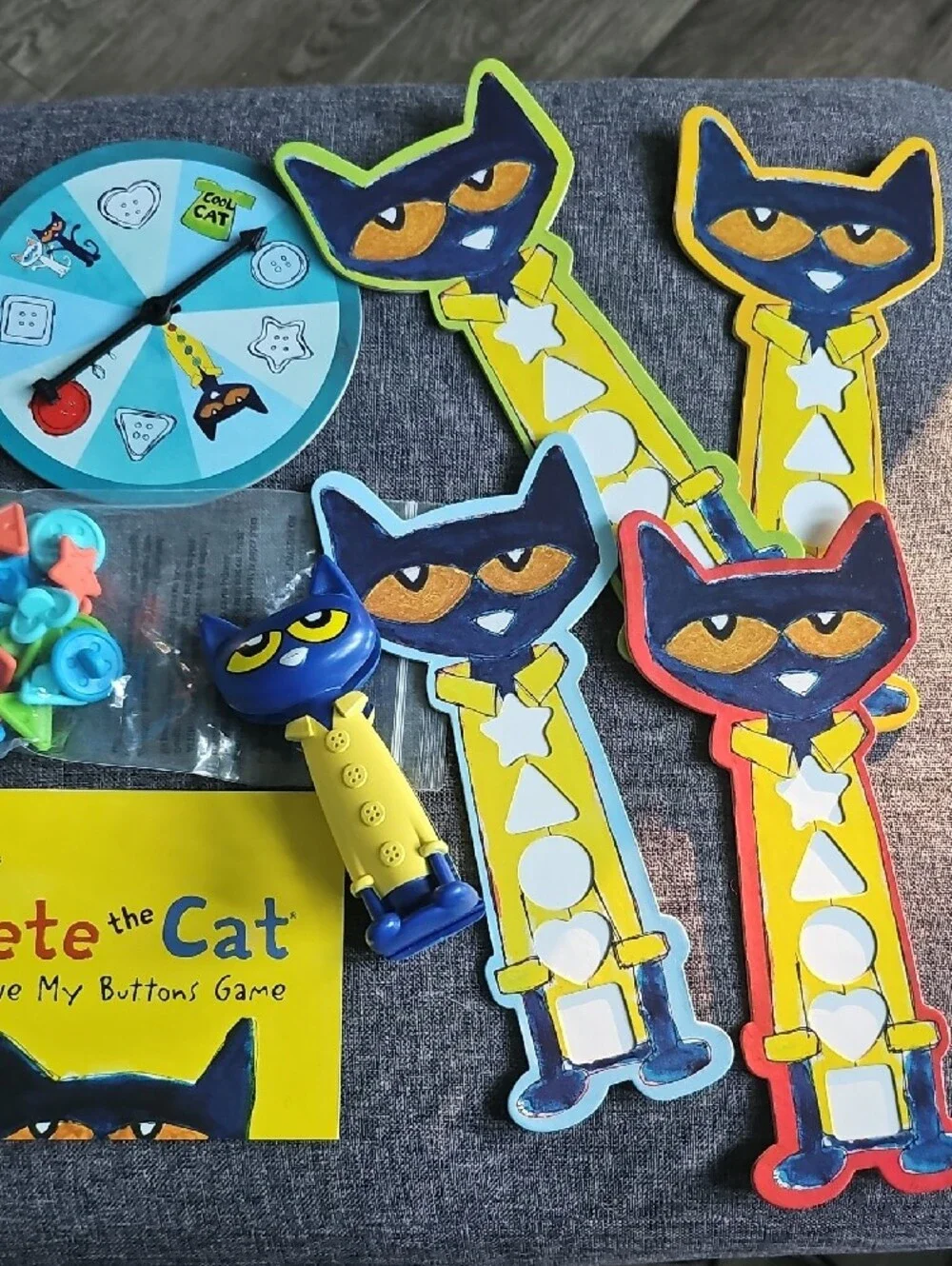 Pete the Cat I Love My Buttons Game 3 Book Set Educational Boy Girl Toddler